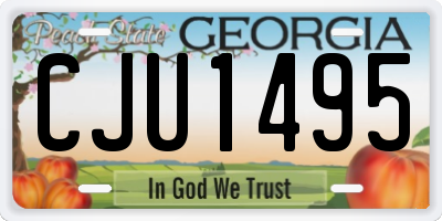 GA license plate CJU1495
