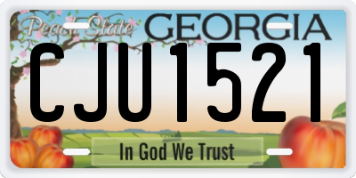 GA license plate CJU1521