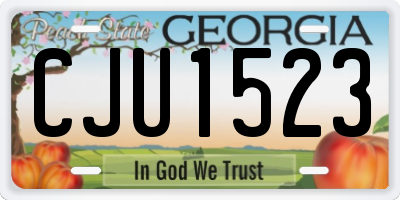 GA license plate CJU1523
