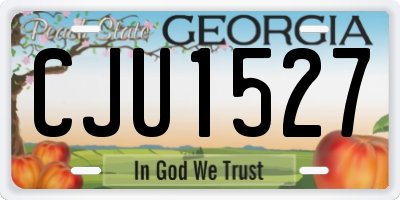 GA license plate CJU1527
