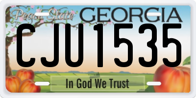 GA license plate CJU1535