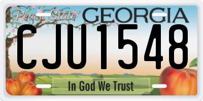 GA license plate CJU1548