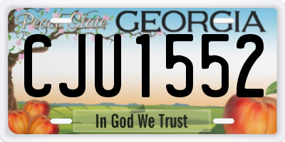 GA license plate CJU1552