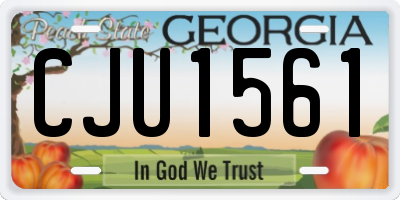 GA license plate CJU1561