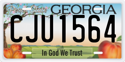 GA license plate CJU1564