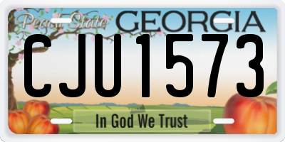 GA license plate CJU1573