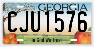 GA license plate CJU1576