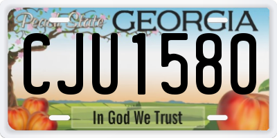 GA license plate CJU1580