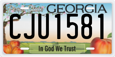 GA license plate CJU1581