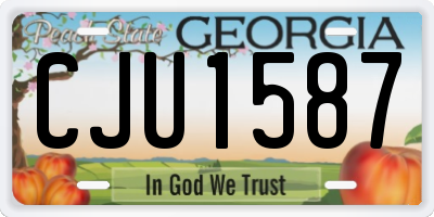GA license plate CJU1587
