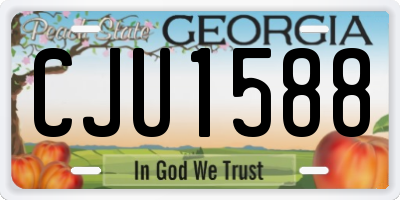 GA license plate CJU1588