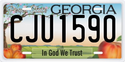 GA license plate CJU1590