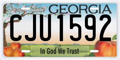 GA license plate CJU1592