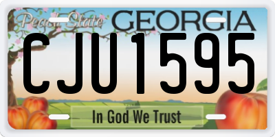 GA license plate CJU1595