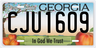 GA license plate CJU1609