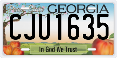 GA license plate CJU1635