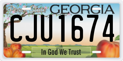 GA license plate CJU1674