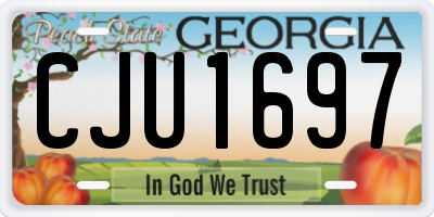 GA license plate CJU1697