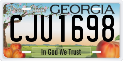 GA license plate CJU1698