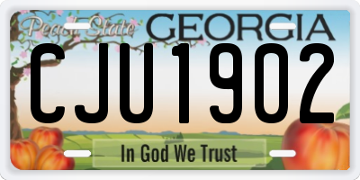 GA license plate CJU1902