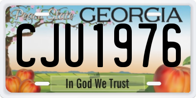 GA license plate CJU1976