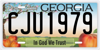 GA license plate CJU1979