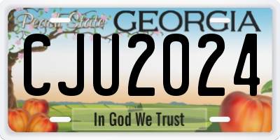 GA license plate CJU2024