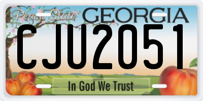GA license plate CJU2051