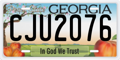 GA license plate CJU2076