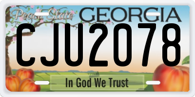 GA license plate CJU2078