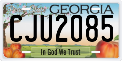 GA license plate CJU2085