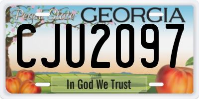 GA license plate CJU2097