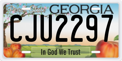 GA license plate CJU2297