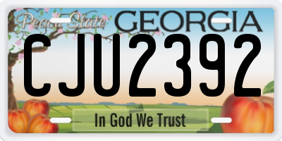 GA license plate CJU2392