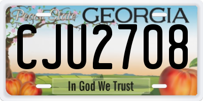 GA license plate CJU2708