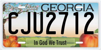 GA license plate CJU2712