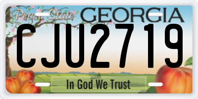 GA license plate CJU2719