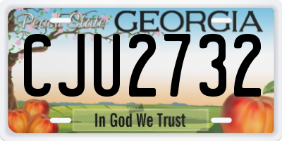 GA license plate CJU2732