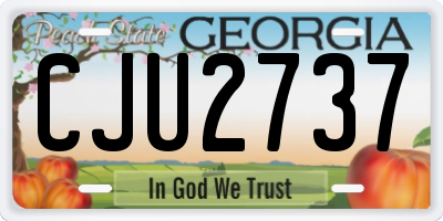 GA license plate CJU2737