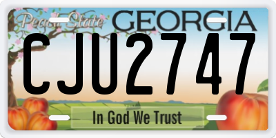 GA license plate CJU2747