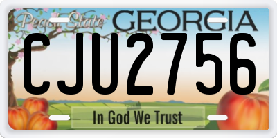 GA license plate CJU2756