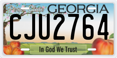 GA license plate CJU2764