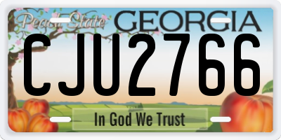 GA license plate CJU2766
