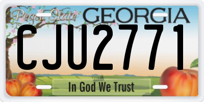 GA license plate CJU2771