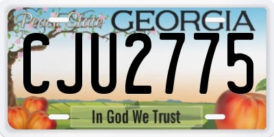 GA license plate CJU2775