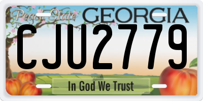 GA license plate CJU2779