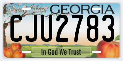 GA license plate CJU2783