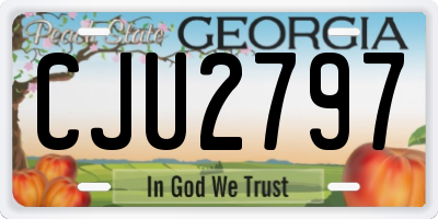 GA license plate CJU2797