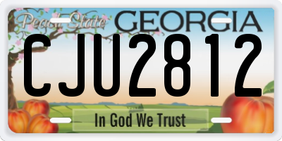 GA license plate CJU2812