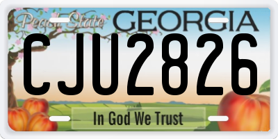 GA license plate CJU2826